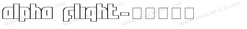 Alpha Flight字体转换